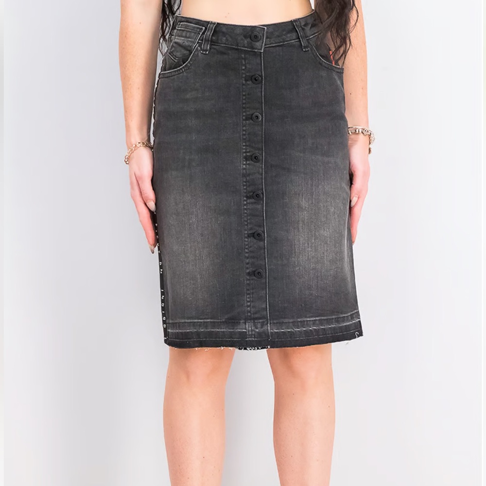 Scotch & Soda Skirt Size Small Midi High Waist‎ Raw Hem